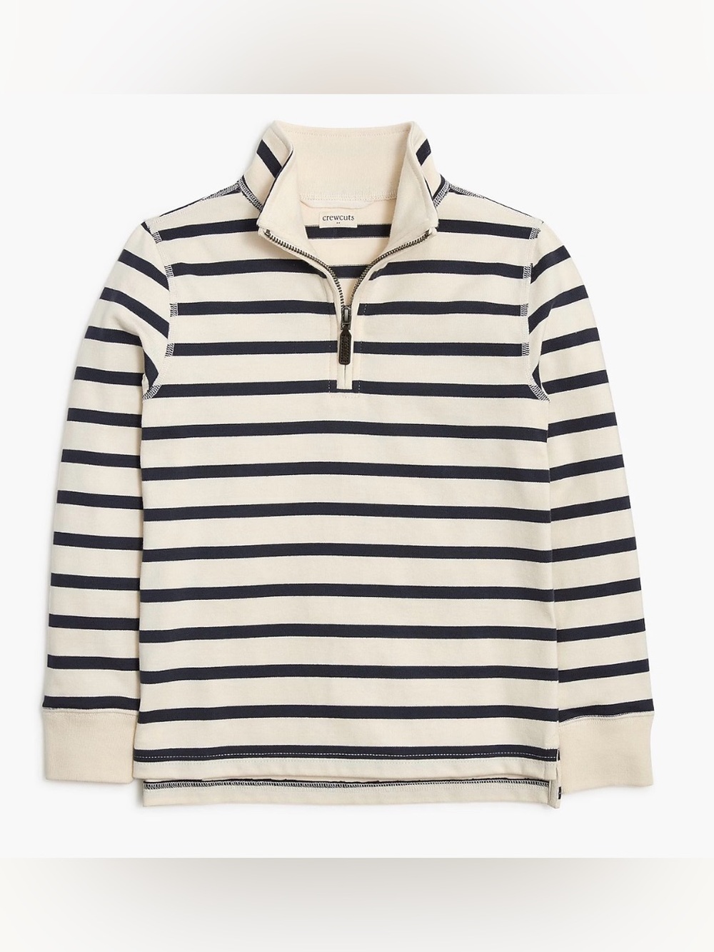 NWT Crewcuts Boys Striped Half-Zip Popover Sweatshirt Medium (8-9)